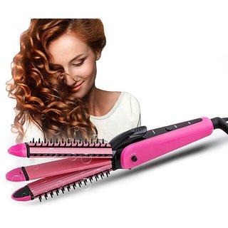 3 In 1 Professional Straightener Crimper Roller Hair Styler For Women