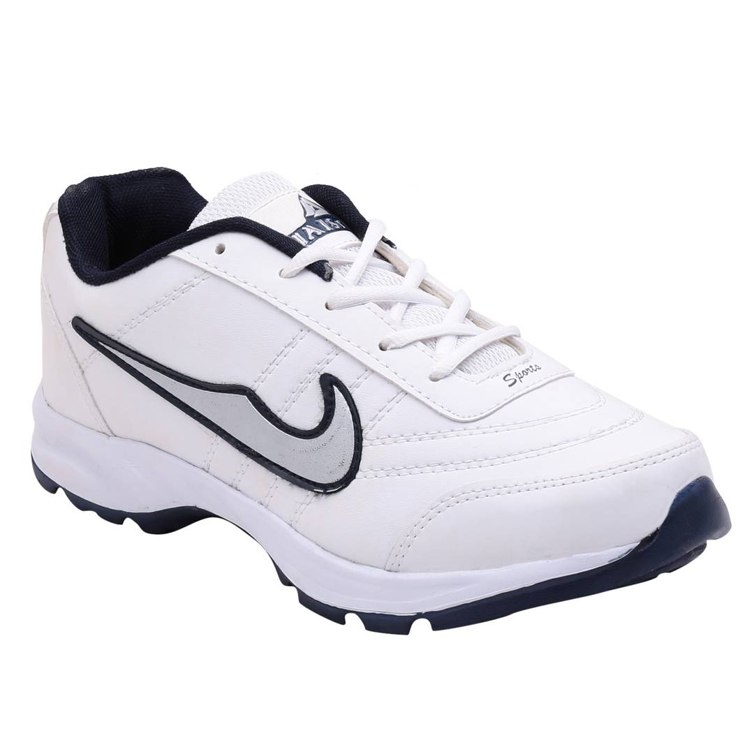 Men Sport White Running Shoes