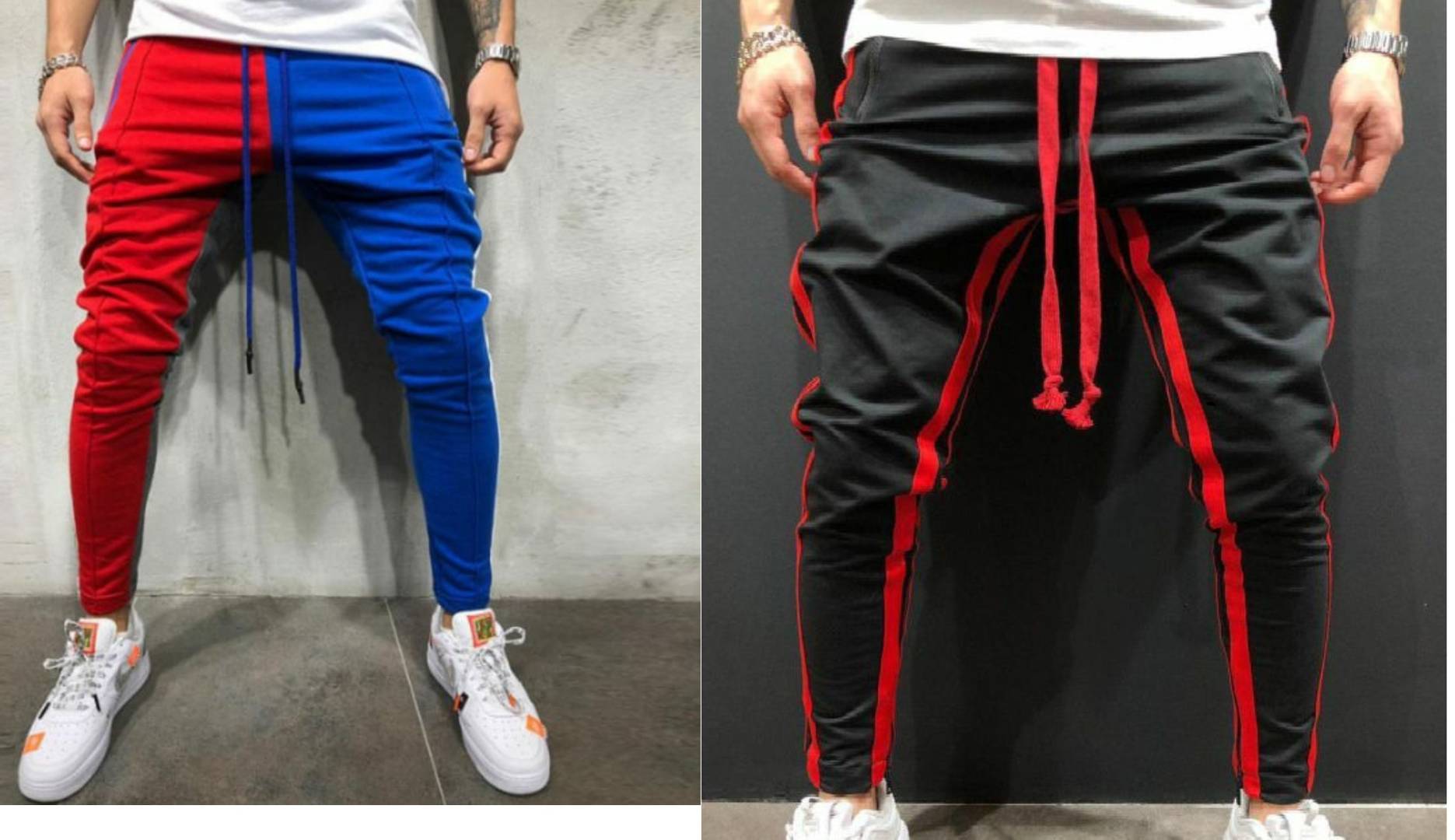 Solid Grey & White Men Track Pants Combo Pack | Faricon