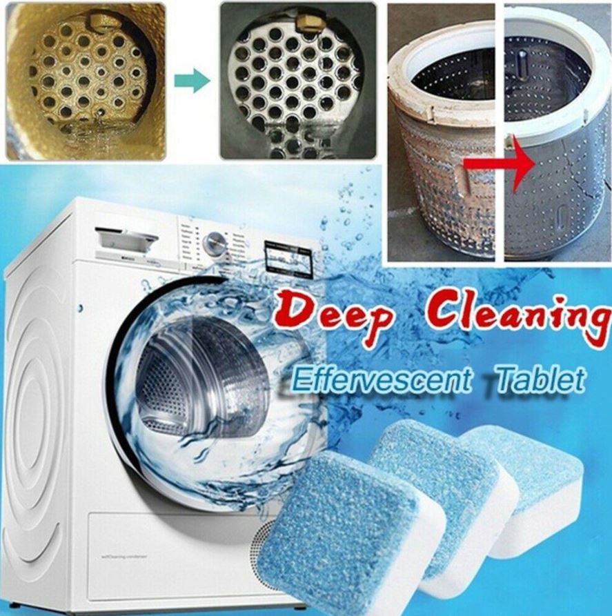 Washing Machine Deep Cleaner tablet ( Pack Of 12 Pcs ) to clean washing machine and make it bacteria free