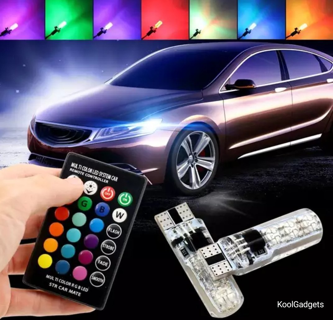 MULTICOLOR CAR LED PARKING LIGHT WITH REMOTE CONTROL