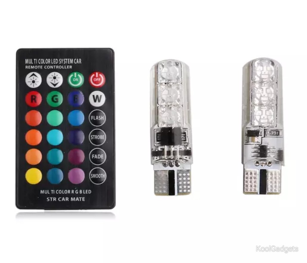 MULTICOLOR CAR LED PARKING LIGHT WITH REMOTE CONTROL