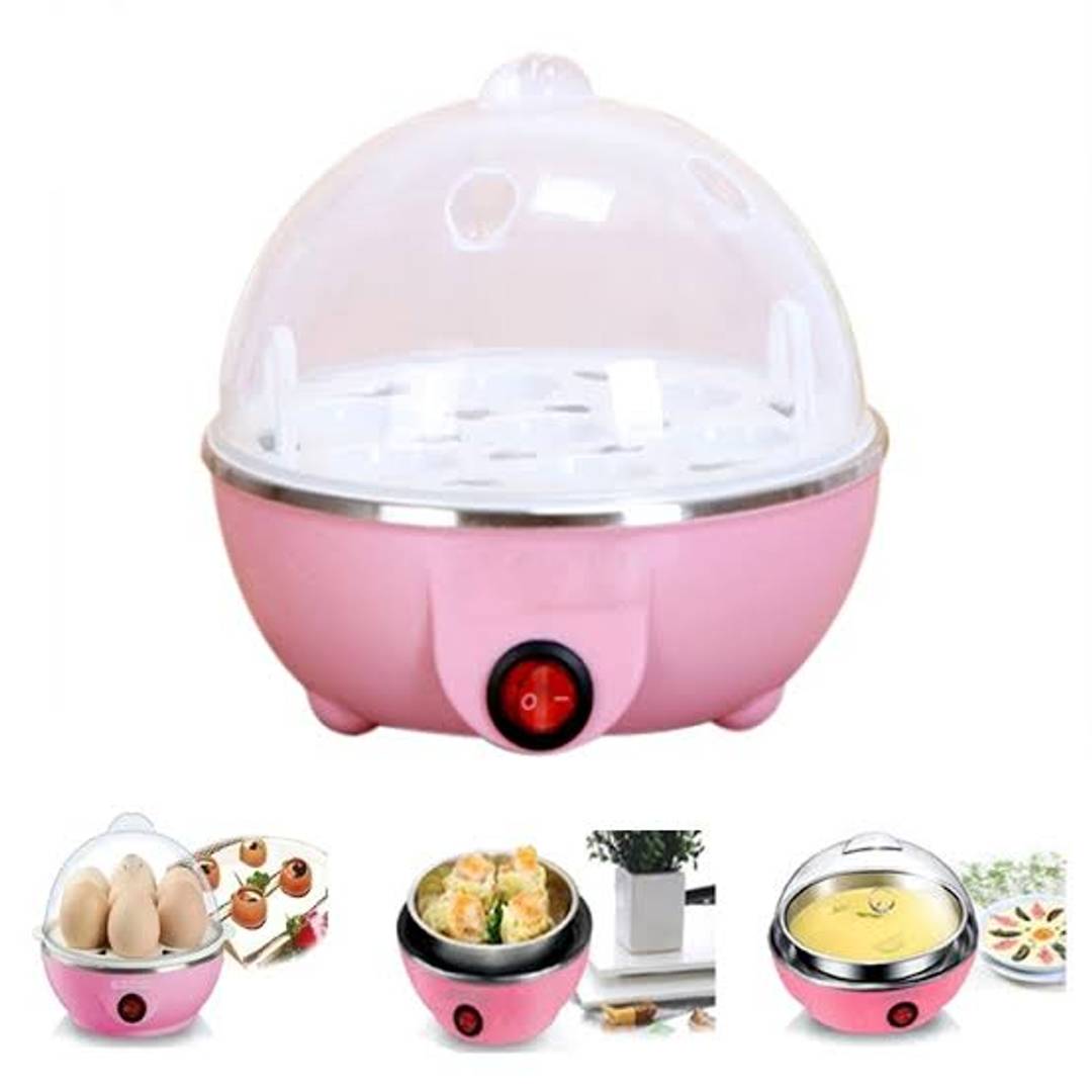 Egg Boiler Electric Automatic Off 7 Egg Poacher for Steaming, Cooking, Boiling Multicolour