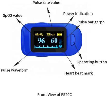 DIGITAL FINGER PULSE OXIMETER WITH HEART RATE MONITOR